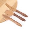 3pcs Cheese Knife Butter Cutter Black Walnut Wood Stainless Steel Butter Tools Cheese Tool Set Cheese Slicer