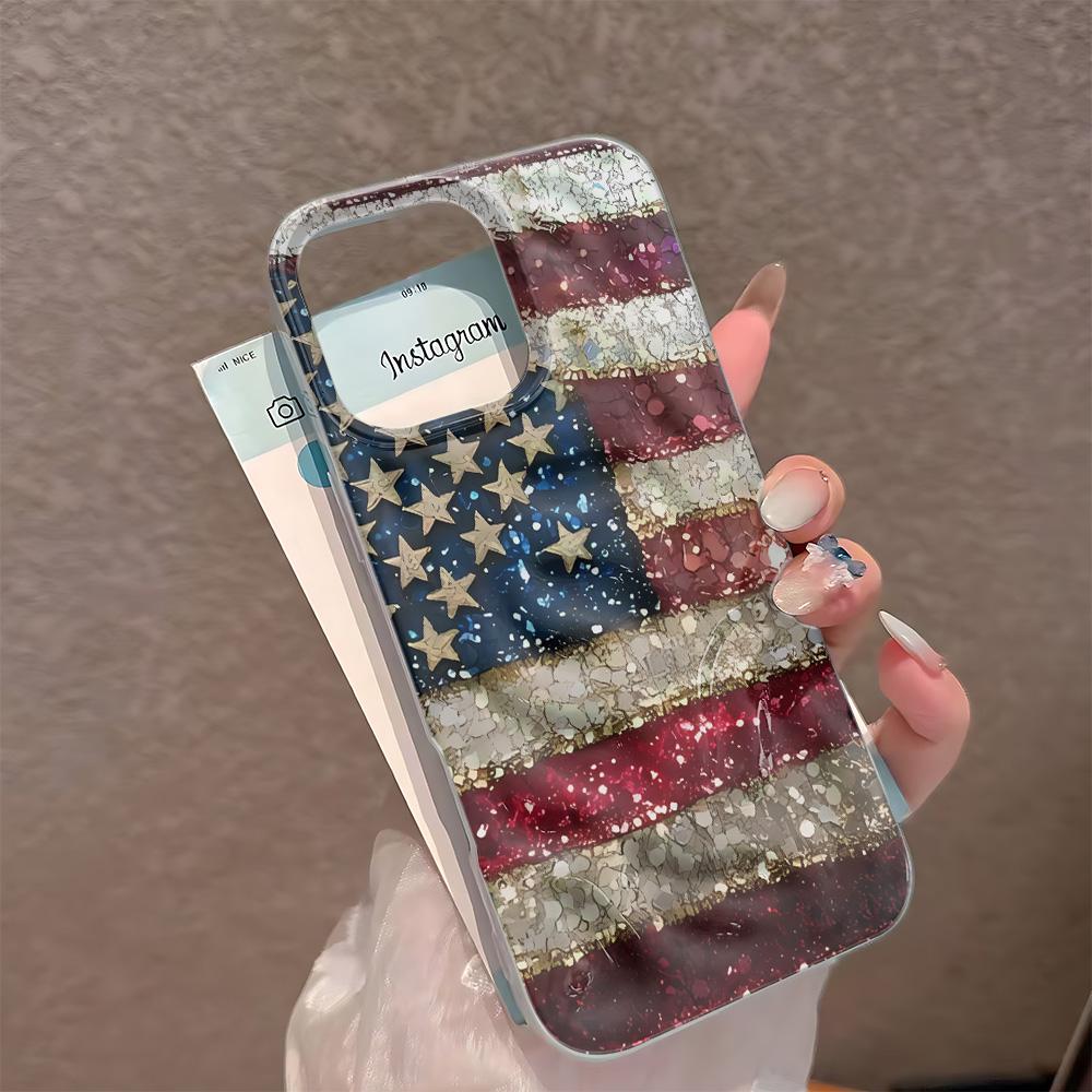 Чехол для телефона с флагом США для iPhone 16 Pro Max 17 Air 16 15 Pro 14 13 12 11 14 Plus Ударопрочный силиконовый чехол Funda