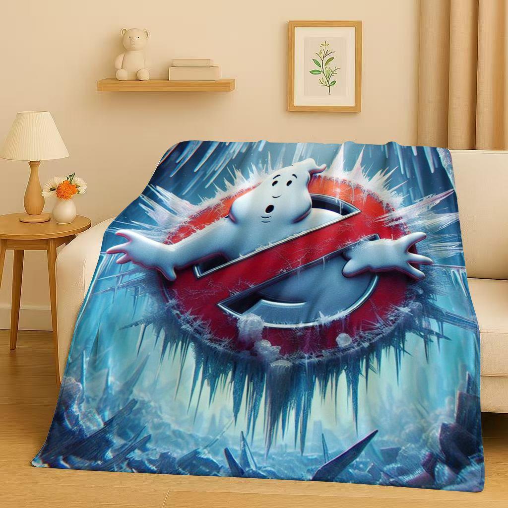 3D Horror Movie G-Ghostbusters Cartoon Flannel Blanket,Ultra Soft Warm Plush Throw for Home Bedroom Bed Sofa Cover Office Kids