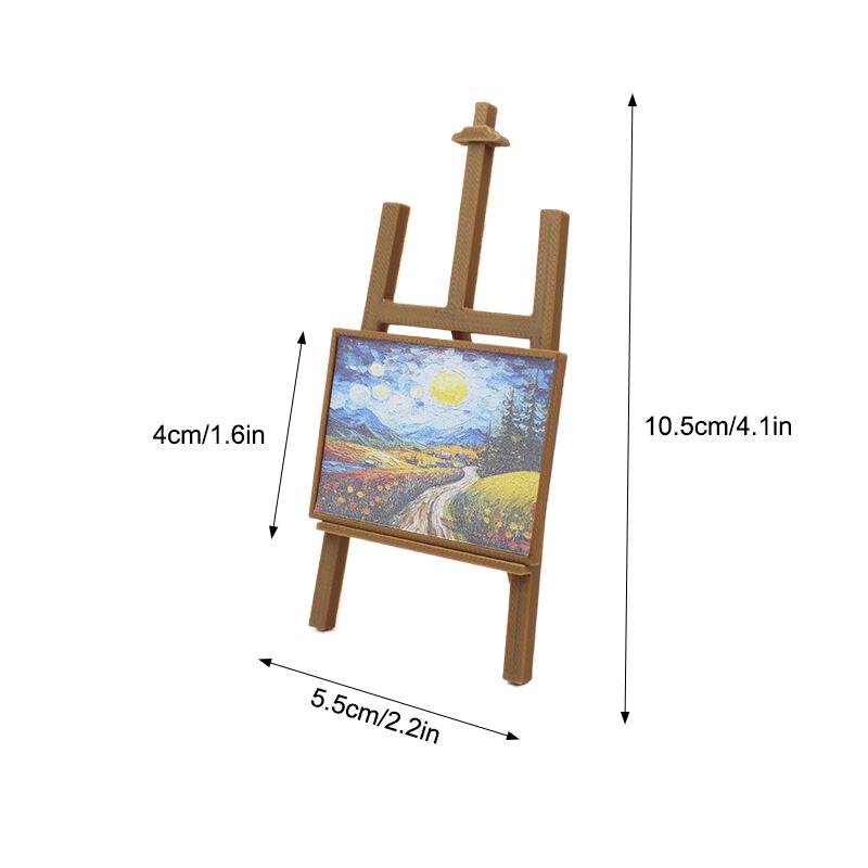 1:12 миниатюрных мольбертов для кукольных домиков, мольбертов для картин маслом, стенд для домашнего декора, кукольных домиков, микросцен, строительная опора