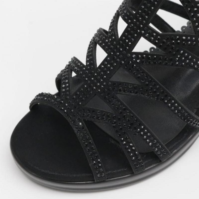 Melting Brown Women Cubic Strap Heeled Sandals