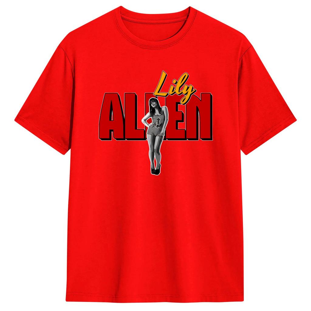 Streetwear TShirt Lily Allen Pure Cotton T Shirts  Trending Tshirt for Mens Summer Y2K Retro Casual Short Sleeve Top Tees