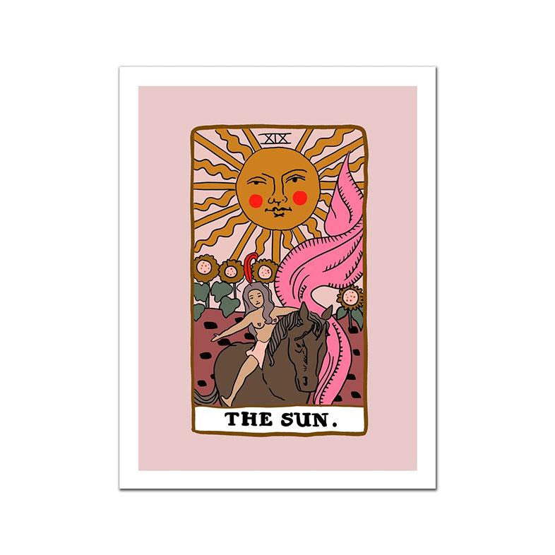 Любители скандинавских стран, постер Таро, Звездный человек, холст, картина, иллюстрированный мир, художественный принт, современное солнечное настенное изображение для спальни, домашний декор