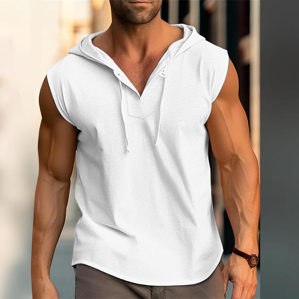 Men's Short Sleeved Men's Tankn Casual Color Matching Tank Top