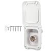 Power Inlet Receptacle with Cover 3 Core 16A Water Resistant Universal Fit for RV Motorhome Trailer