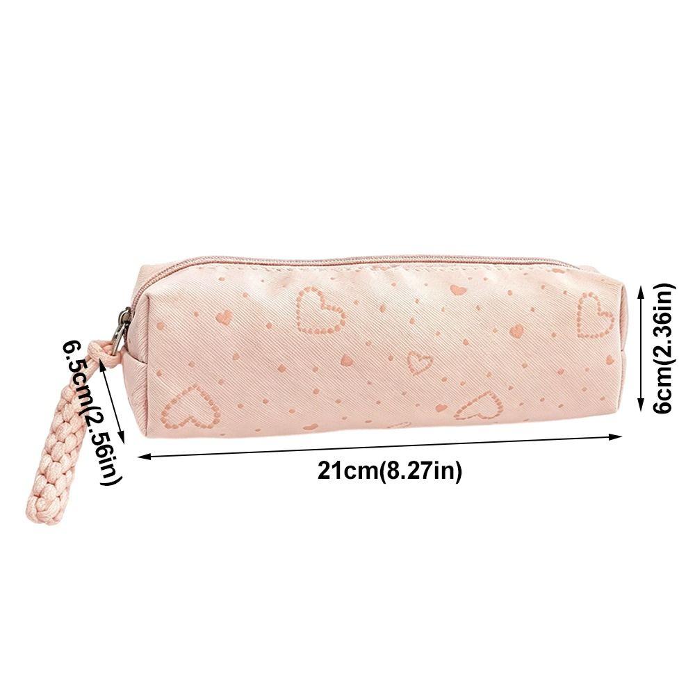 Canvas Pen Bag Large Capacity Pencil Pouch Multi-functional Pencil Case  Students