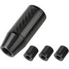 FUPUTWO Shift Knob, Aluminum, Carbon, Gear Knob, AT MT, Universal for Cars, Includes Adapter (Black)