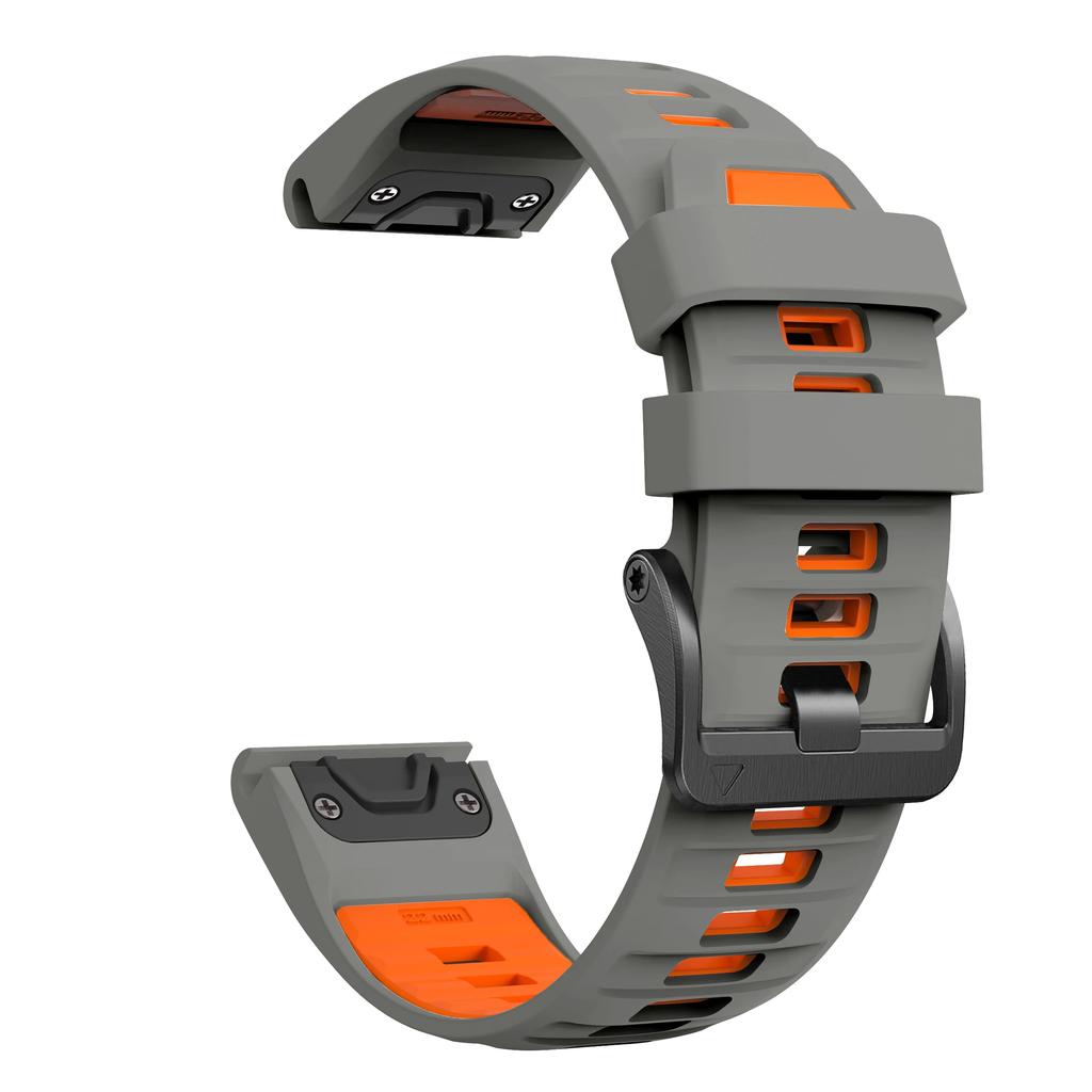 Винтовое стальное крепление Силиконовый ремешок Для Garmin Fenix 8 7 E 47 мм 7X Pro 51 мм Epix/6 6X/Instinct 3 50 мм 45 мм QuickFit 26 мм 22 мм Ремешок