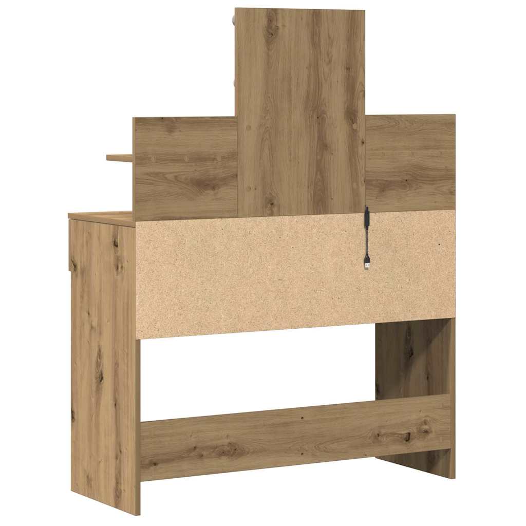 Artisan Oak Makeup Table 100 x 40 x 130 cm Particleboard