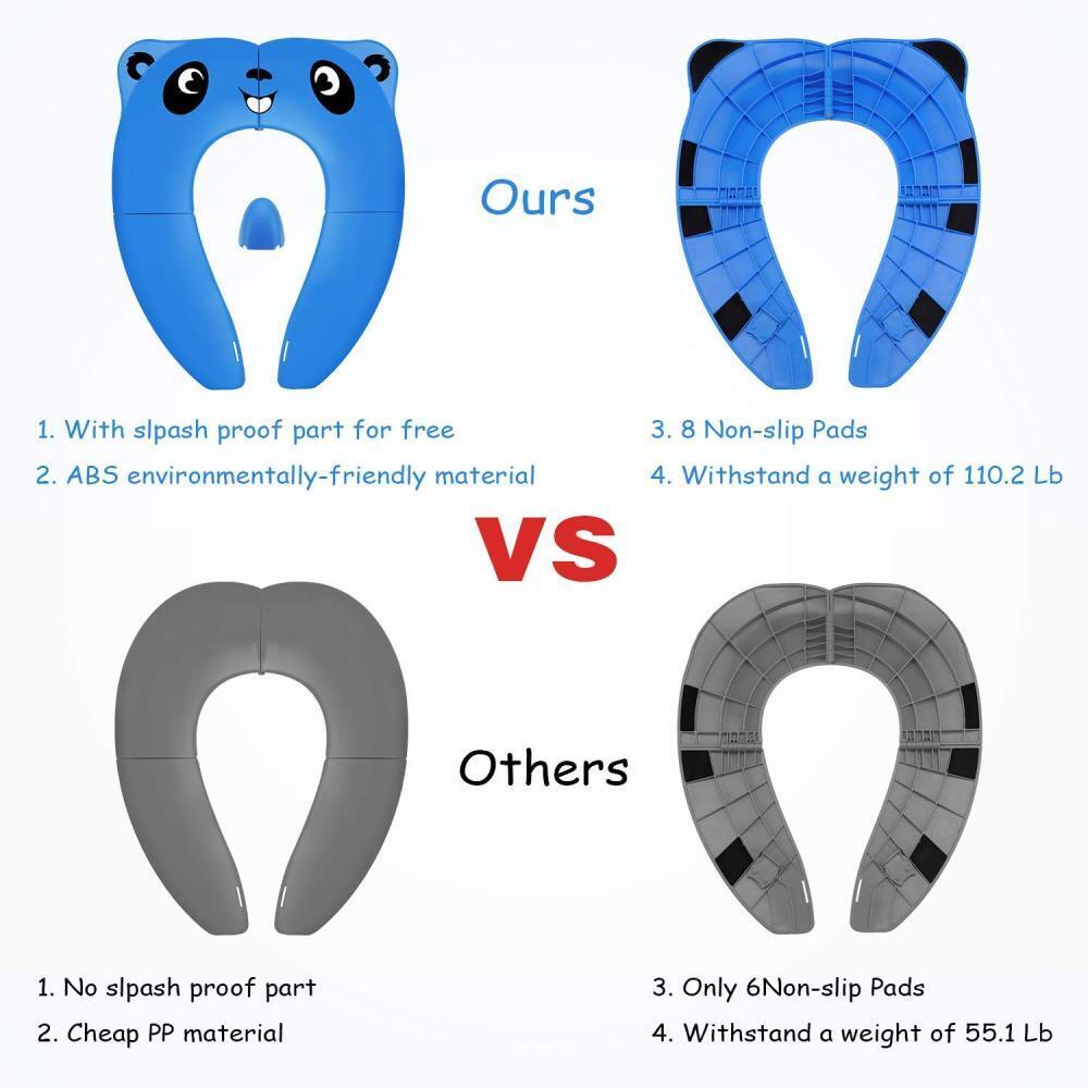 Портативные складные нескользящие накладки Silionce, сиденье для приучения к горшку для детей, складное сиденье для унитаза для малышей, чехол для горшка для путешествий