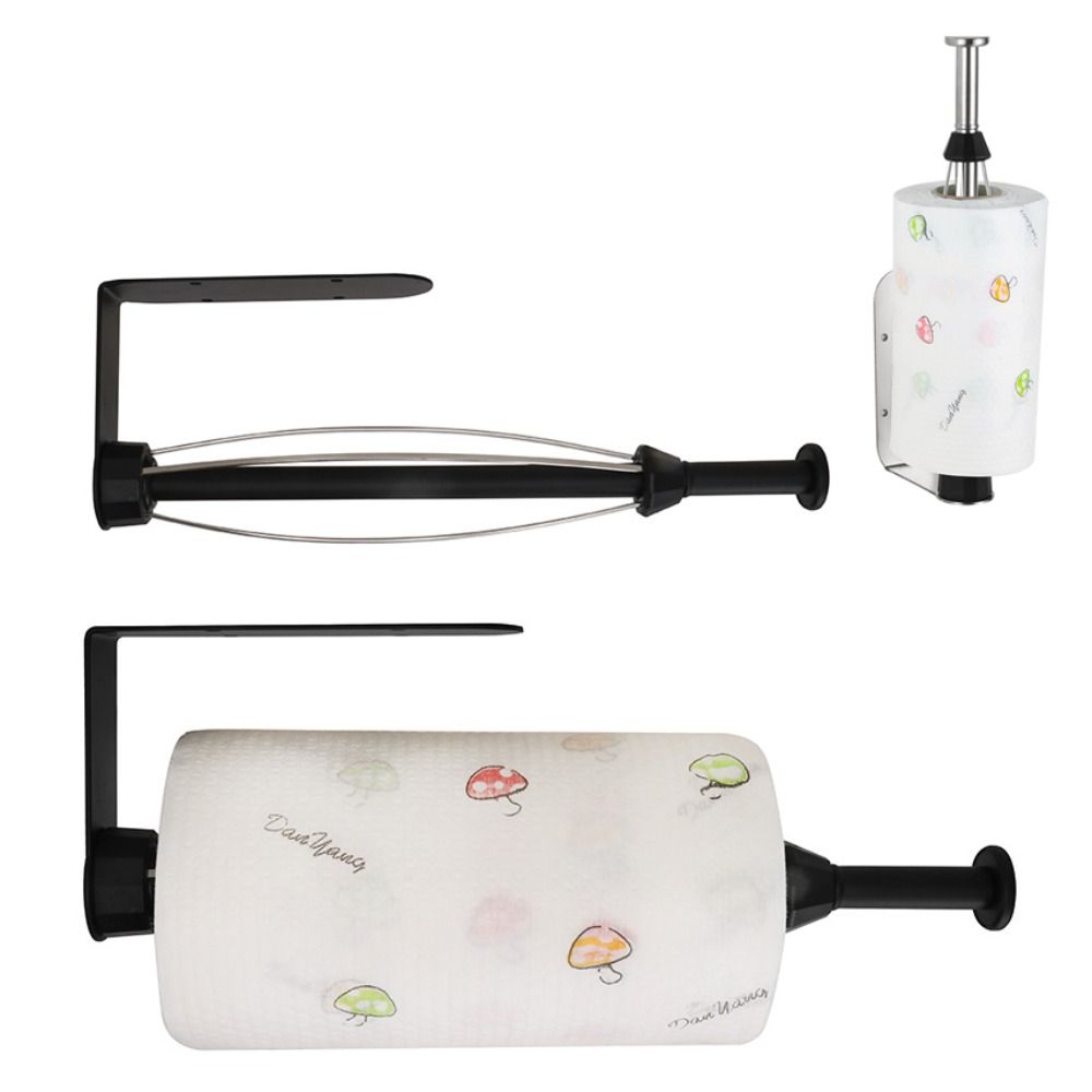 Stainless Steel Toilet Paper Holder Adhesive Wall Mount Napkin Storage Rack Kitchen