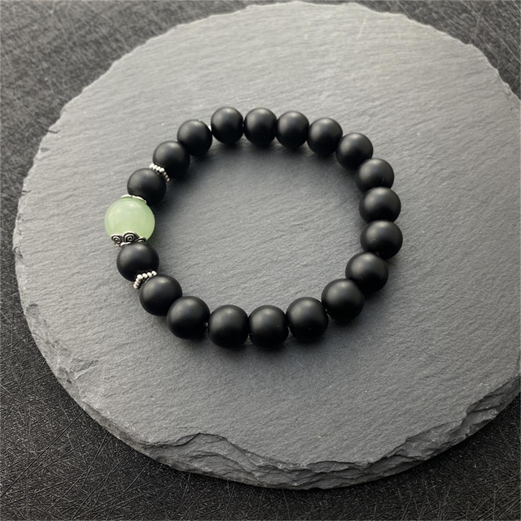 Natural Stone Beaded Bracelet Men 10mm Lava Stone Bead Charm Men Bracelet Jewelry with Original Natural Crystal Gift