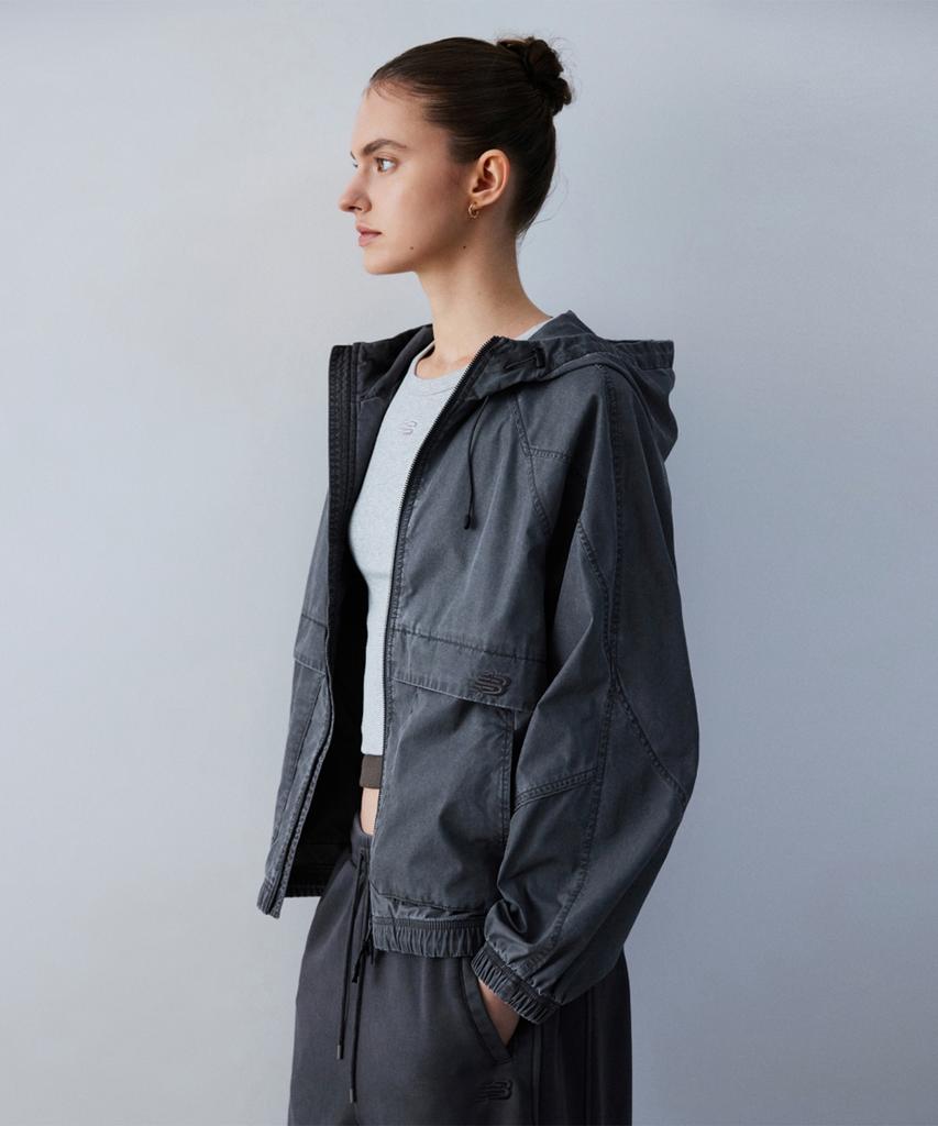 New Balance Nbnag3W832 / Женская ветровка с капюшоном Allday Washed (D/Угольный)