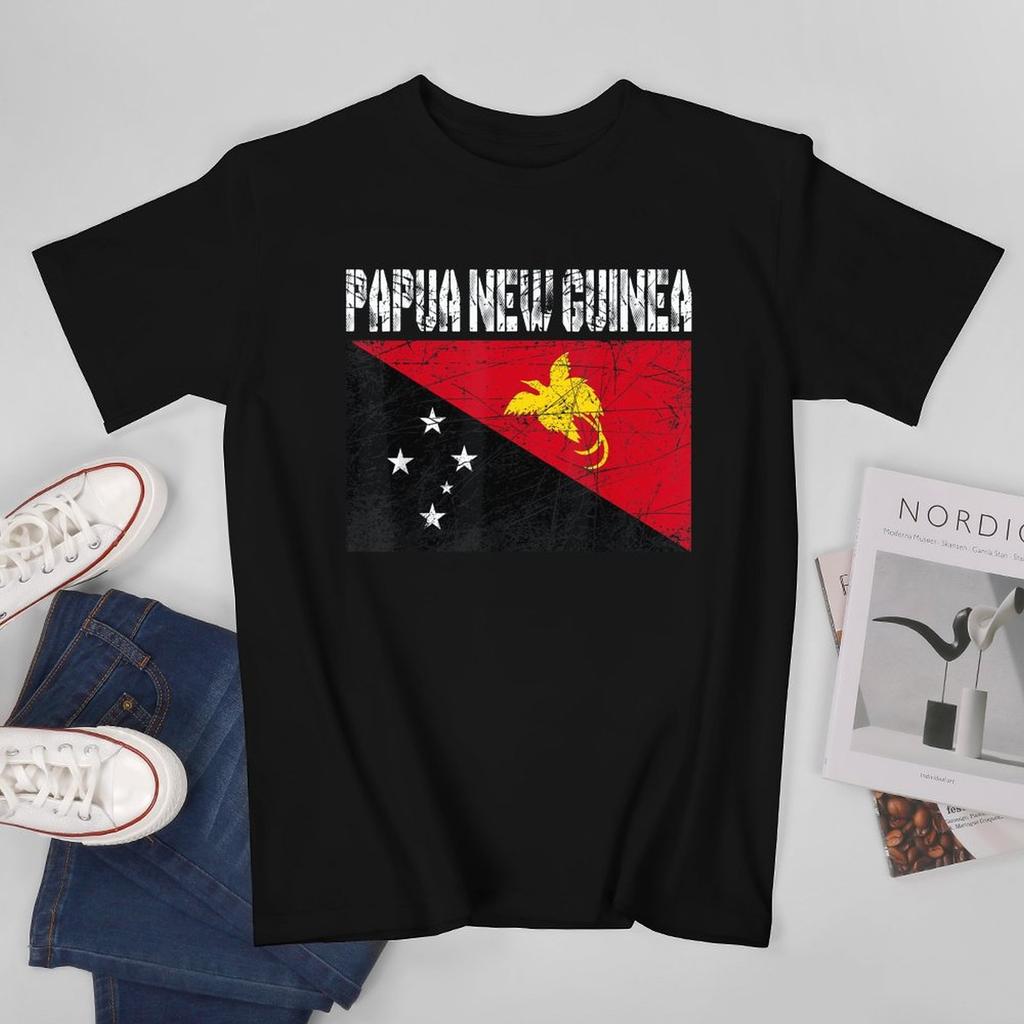 More Design Papua New Guinea Flag Unisex Tshirt Tees Tshirt Oneck T Shirts Unisex Boys Clothing 100 Cotton