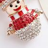 Брелок-подвеска Yousheng Сверкающие стразы Дизайн снеговика Металлическое кольцо для ключей Декоративный держатель для ключей Украшение для сумки друзей