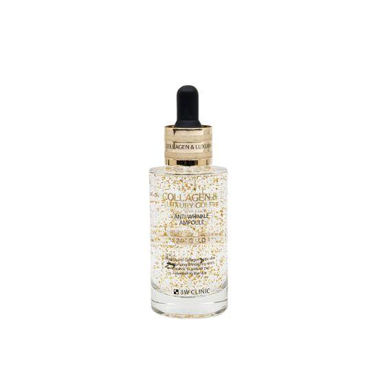 3W Clinic Collagen & Luxury Gold Anti-Wrinkle Ampoule Firming & Anti-Aging Care 55ml