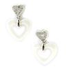 Les Trésors De Lily [N3025] - Серьги серебряные "Любовь" серебро белое (керамика)