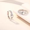Изысканные женские серьги, серьги, элегантные серьги-кольца с микроинкрустацией цирконами