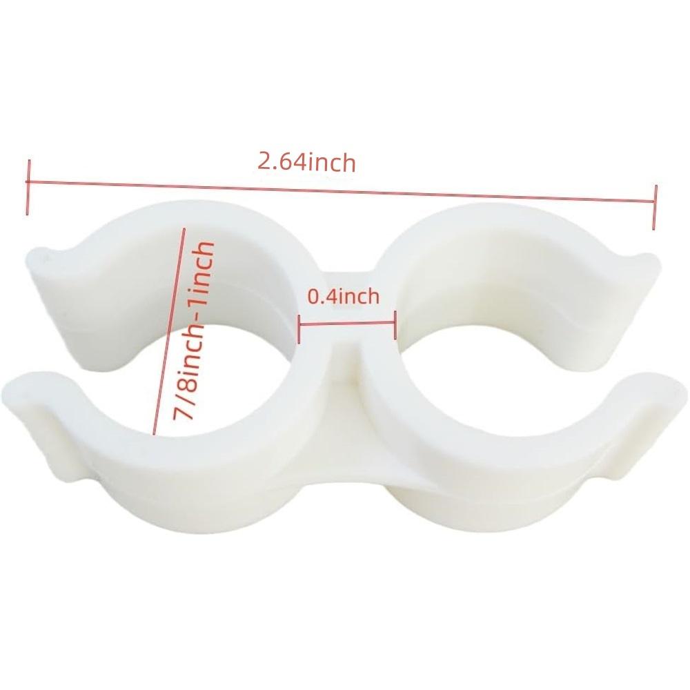 8-Pack Anti-Wobble Bimini Clamps – Nylon Boat Top Clamps For 7/8-1" Tubing – Black/White Marine Grade For Bimini Tops, Boat Hooks, Ladders