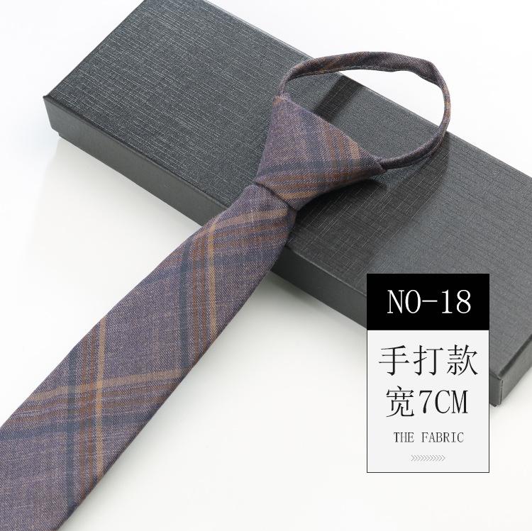 Галстук из хлопка мужской британский ретро клетчатый костюм джентльмена свадебный без узла на молнии узкий галстук