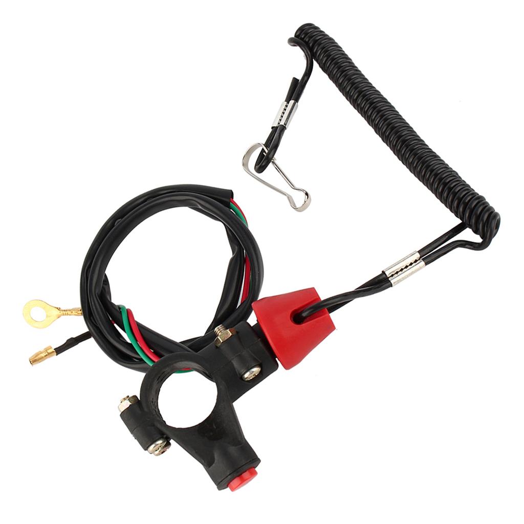 1x Engine Cord Lanyard Kill Stop Switch Safety Tether 12V CO For Motor ATV Boat