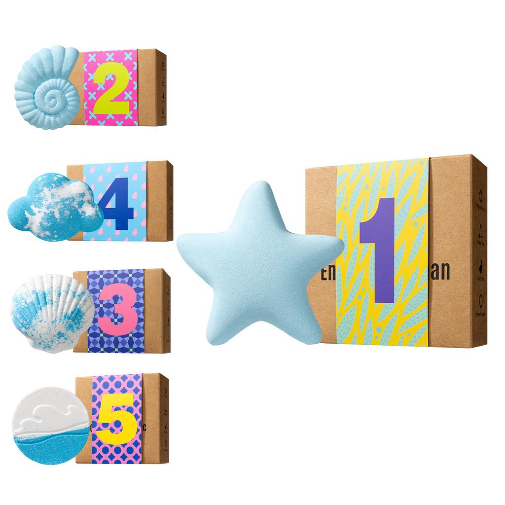 Ocean Series Moisturizing Bath Bombs Herbal and Flower Scented Bubble Bath Fizzies Spa Hot Tub Shower