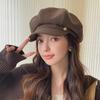 Women's Wool Beret: Large Head, Small Face, Warm Autumn/Winter Newsboy Hat