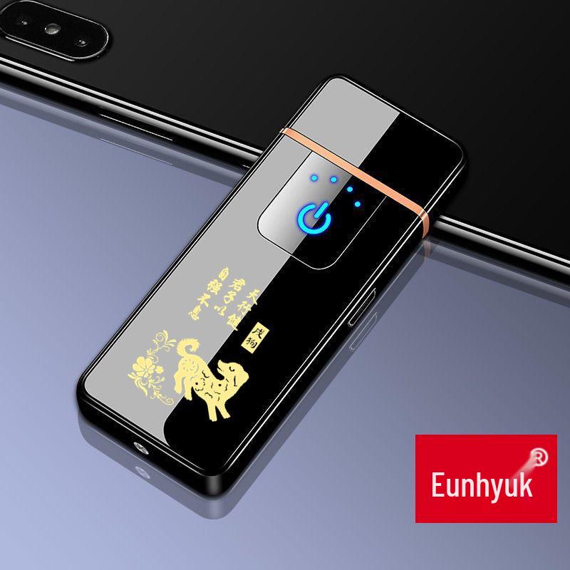 Мощная перезаряжаемая ветрозащитная флип-зажигалка в стиле Black Tech для мужчин