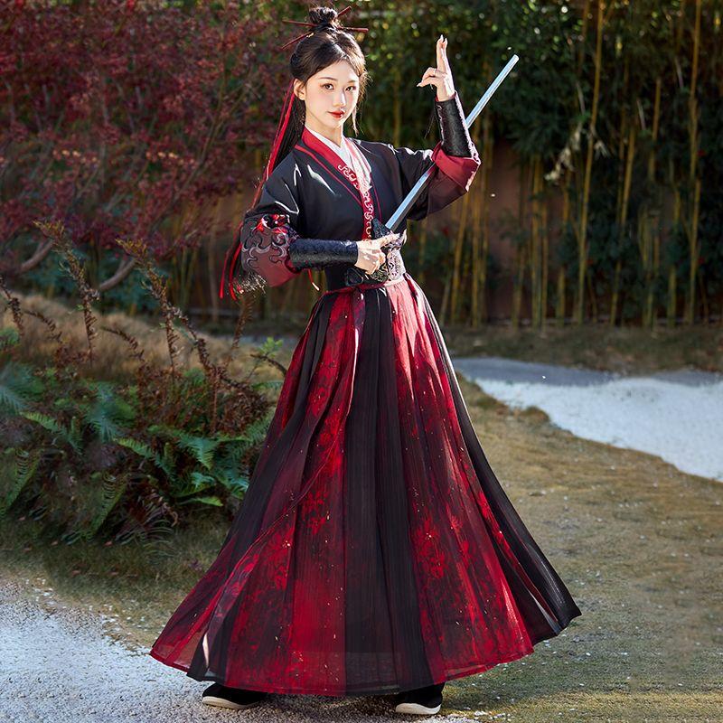 Китайский стиль династии Сун Ханьфу Бэй спал с талией набор для мужчин и женщин