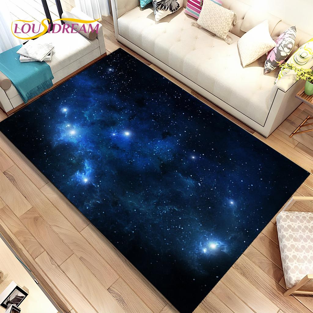 Коврик Galaxy Universe Space Stars, ковер для дома, гостиной, спальни, дивана, коврик для двери, детский нескользящий напольный коврик HD