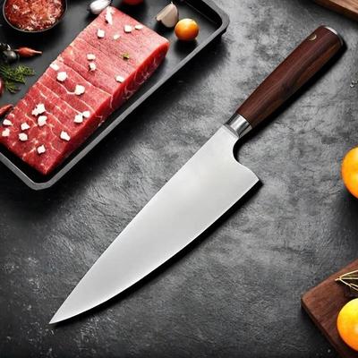 Японский нож шеф-повара с деревянной ручкой Профессиональный кухонный нож для нарезки Суши Нож для мяса из нержавеющей стали Кухонные инструменты