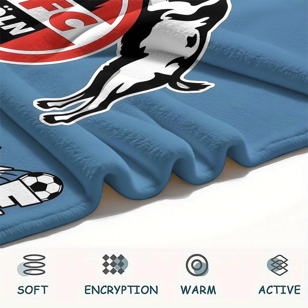 Custom Name 1.FC Köln Flannel Blanket, High quality Comfortable for All Seasons, Home Decor, Warmth and Comfort