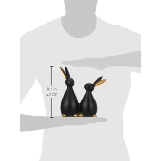 Фигурки кроликов из смолы для украшения дома (Упаковка из 1 шт., Черный)