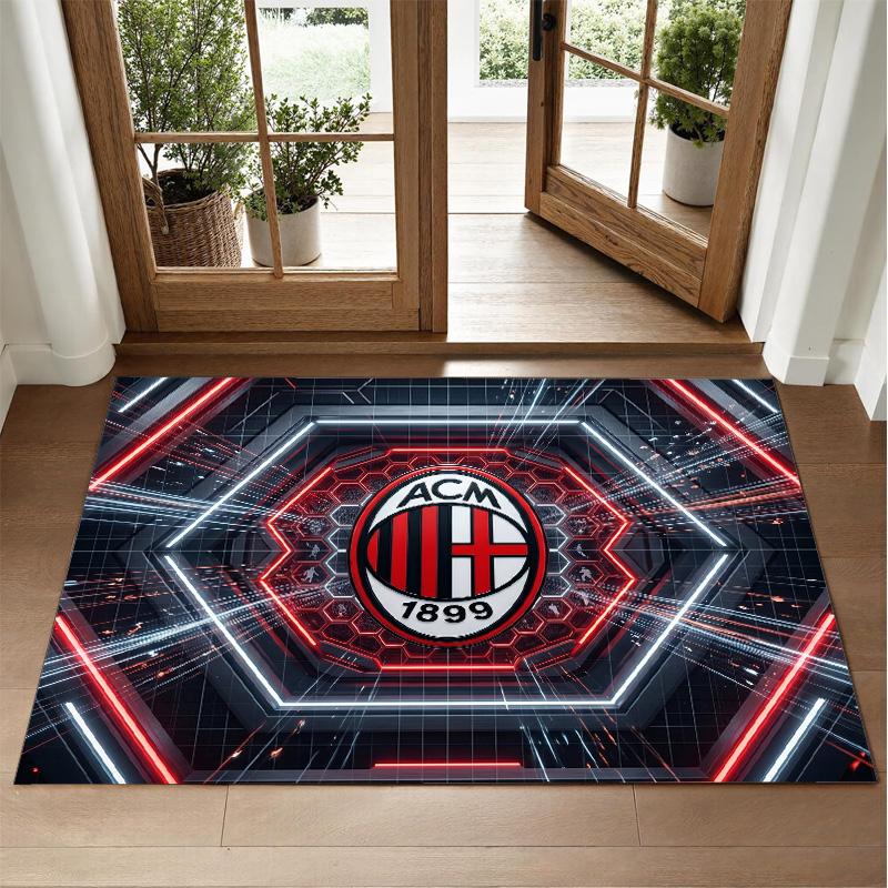 Ковер из хрустального велюра в дизайне AC Milan, мягкий декоративный коврик для прихожей спальни