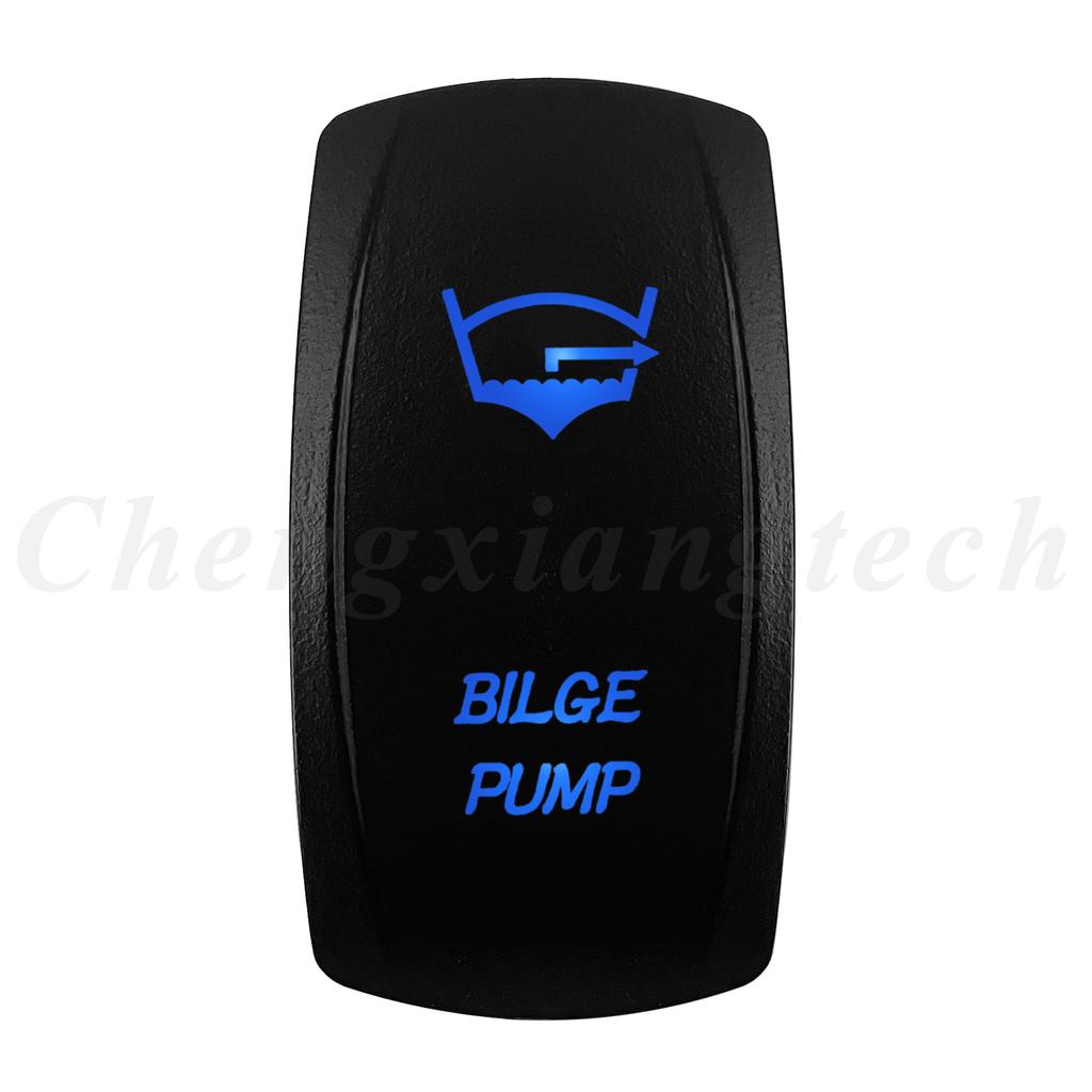 12V 20A Blue Led Car Boat Laser Rocker Switch ON OFF (ON) OFF ON OFF ON (ON) OFF ON (ON) OFF (ON) Waterproof