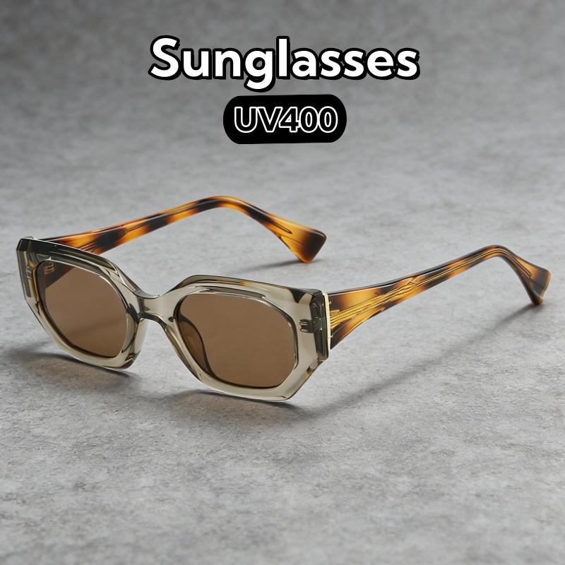 Fashionable and Individualistic Irregularity Sunglasses Men Rhombus Small-frame UV Resistant Stage Performances Glasses Lady