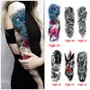 Large Arm Sleeve Tattoo Lion Crown Skeleton Rose Waterproof Temporary Tatoo Sticker Wild Wolf Tiger Men Woman Totem Tatto