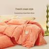 LOVO Flannel Milk Fleece Thickened Bedding 4-Piece Set