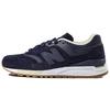 Nb 997 Comfortable Simple Casual Fabric Synthetic Leather Pigskin Low-Top Casual Running Shoes Women Sneaker Navy WL997HCG