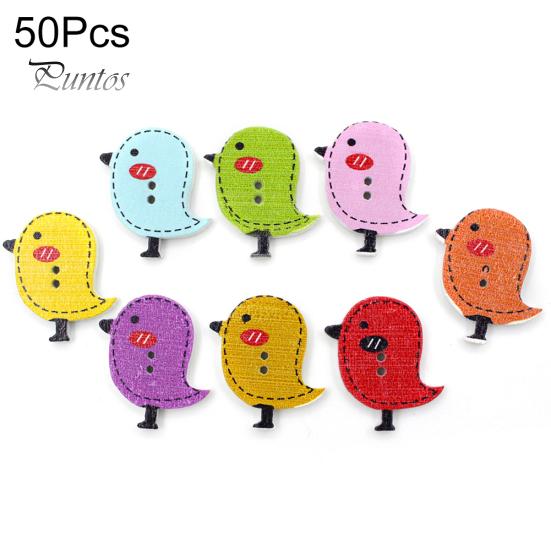 50 шт. деревянные пуговицы в виде птицы, бабочки, совы, улитки и сердца для шитья своими руками, скрапбукинга