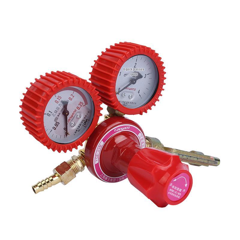 Редуктор давления для кислорода, ацетилена, пропана, аргона, CO2 с манометром в защитном кожухе