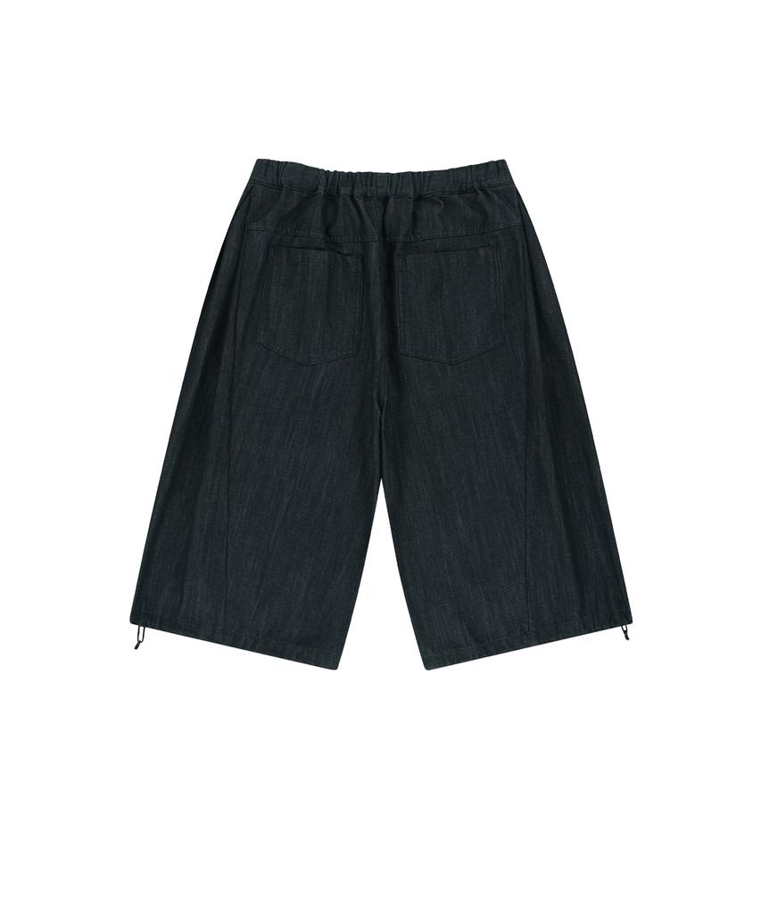 ENDOOR Curved Volume Washed Shorts (Indigo Blue)