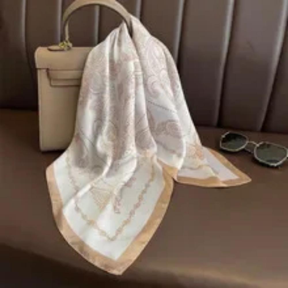 Модный бренд класса люкс 70 см шелковый квадратный шарф женский шейный платок женский бандана для волос платок шаль хиджаб эшарп