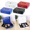 With Lock And 2 Keys Fireproof Cash Safe Box Anti-theft Shockproof Secure Multi Compartments Storage