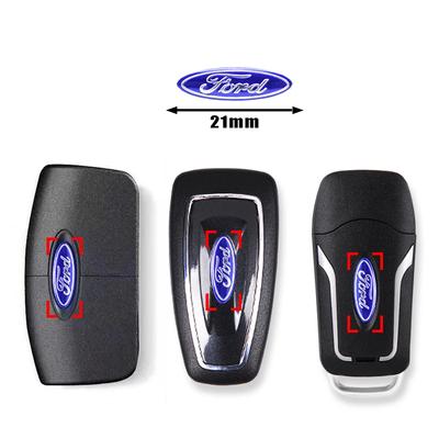 3D Aluminium Car Remote Control Key Badge Emblem Stickers For Ford Fiesta Ranger Fusion Mondeo Mustang Transit Auto Accessories Edcb6