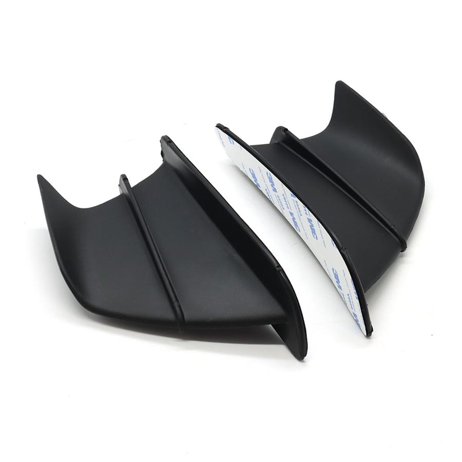 2 шт. Мотоциклетный боковой винглет, ветровой плавник, спойлер, накладка, дефлектор воздуха, АБС, черный