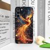 Роскошный чехол для телефона с узором "Перо Феникса и Пламя" для Samsung Galaxy S25 S24+ S23 Ultra S22 Plus S20 S21 FE M53 M34 5G Мягкие чехлы