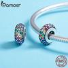 BAMOER Новые модные оригинальные бусины-разделители из стерлингового серебра 925 пробы с радужным цветным цирконием