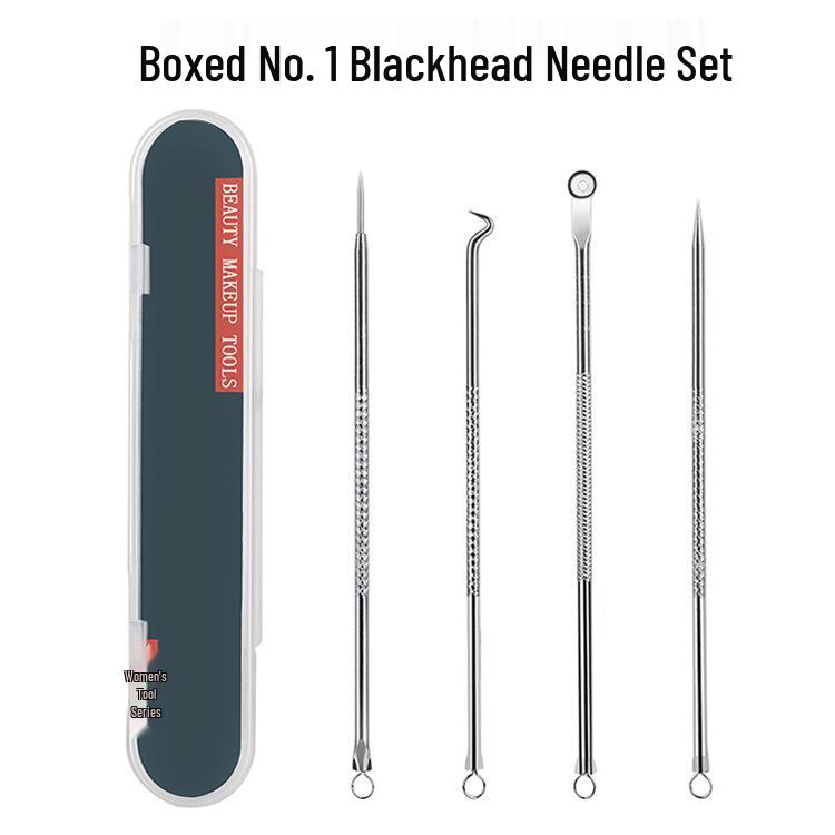 Набор из 4 предметов для удаления черных точек и акне: Инструменты для красоты лица с иглой для удаления прыщей
