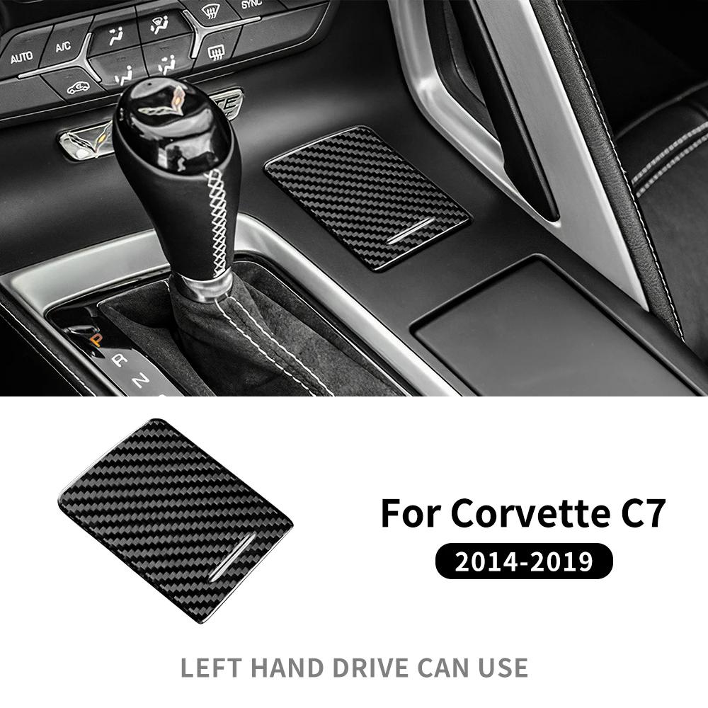 Real Carbon Fiber Cigarette Lighter Trim Sticker for Chevrolet Corvette C7 2014-2019 Interior Accessory